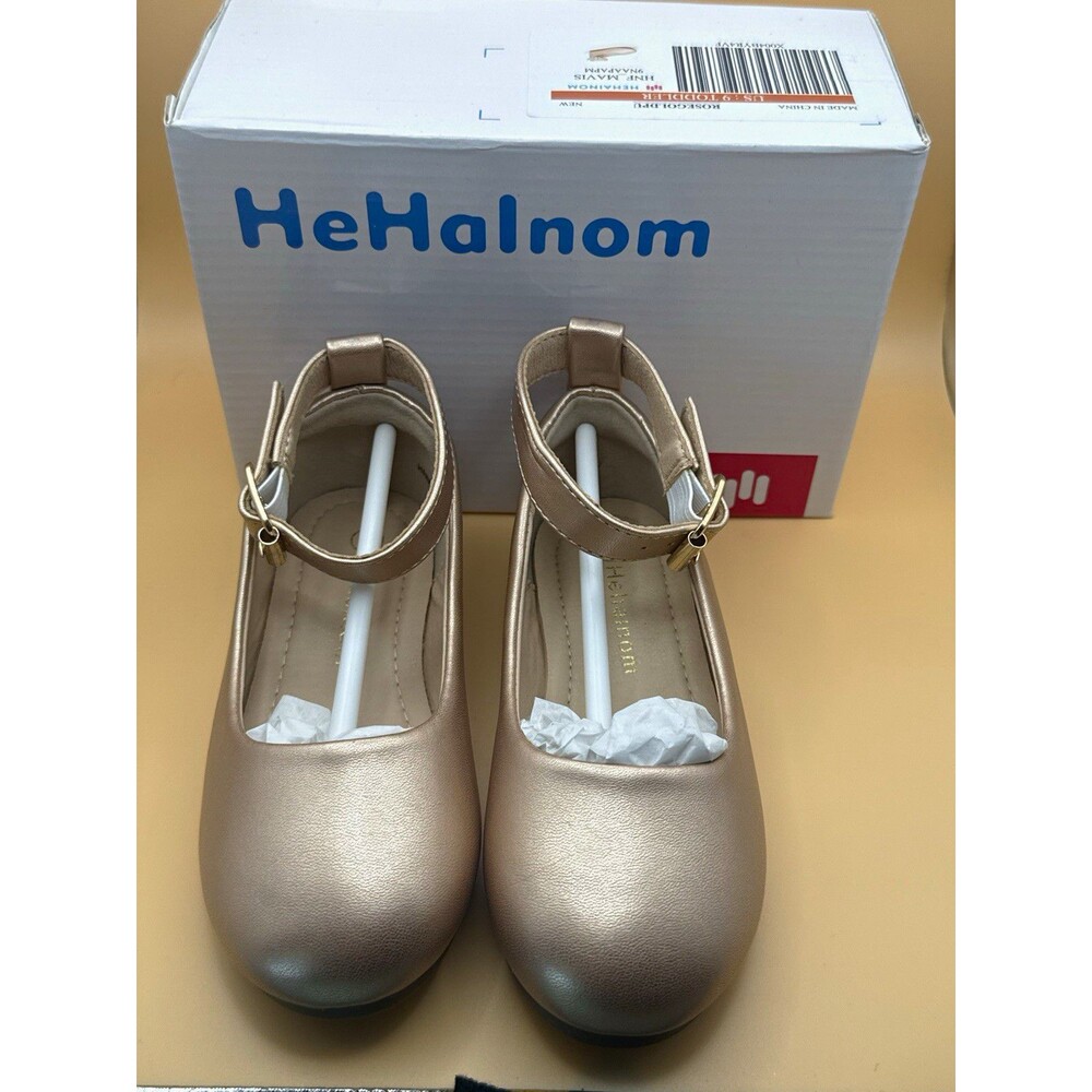 HeHalnom Rose Gold Mary Jane Shoes Sz 9 Toddler